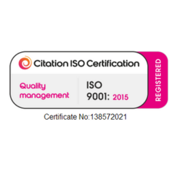 Accreditation and client logo