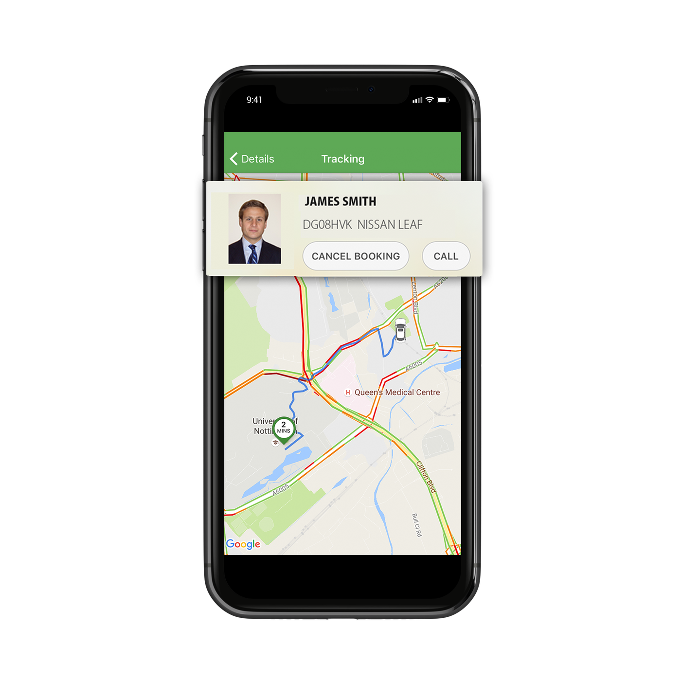 DG Cars driver standards on the mobile app